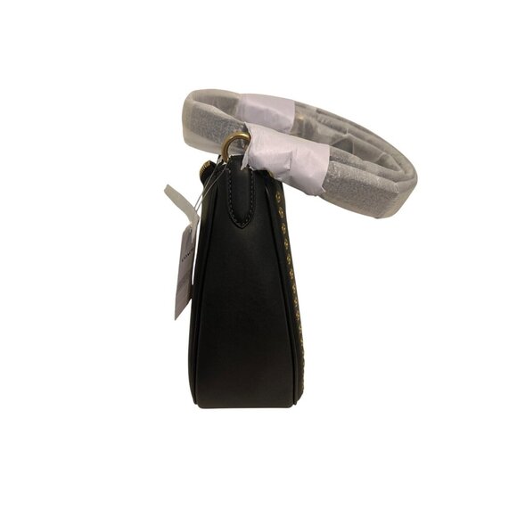 Coach Teri Hobo Black Leather Bag With Gold Grommets Shoulder Bag - Picture 2 of 4